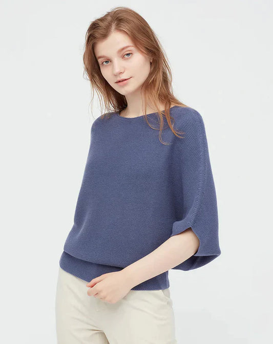 Knit Cotton Dolman Sweater